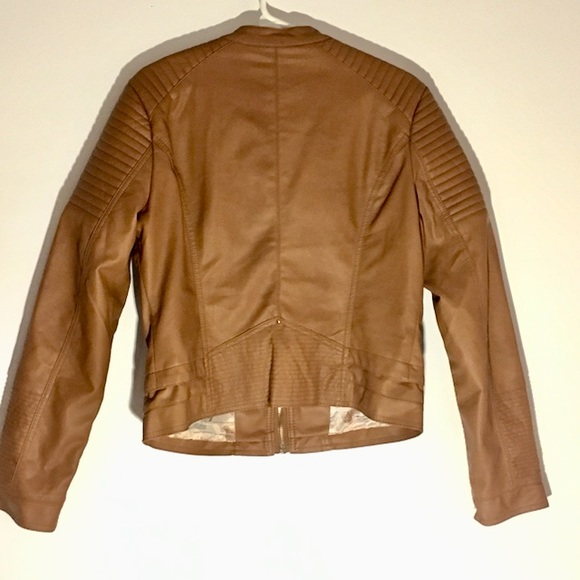 Ci Sono Cavalini Camel Faux Leather Jacket - Picture 7 of 8